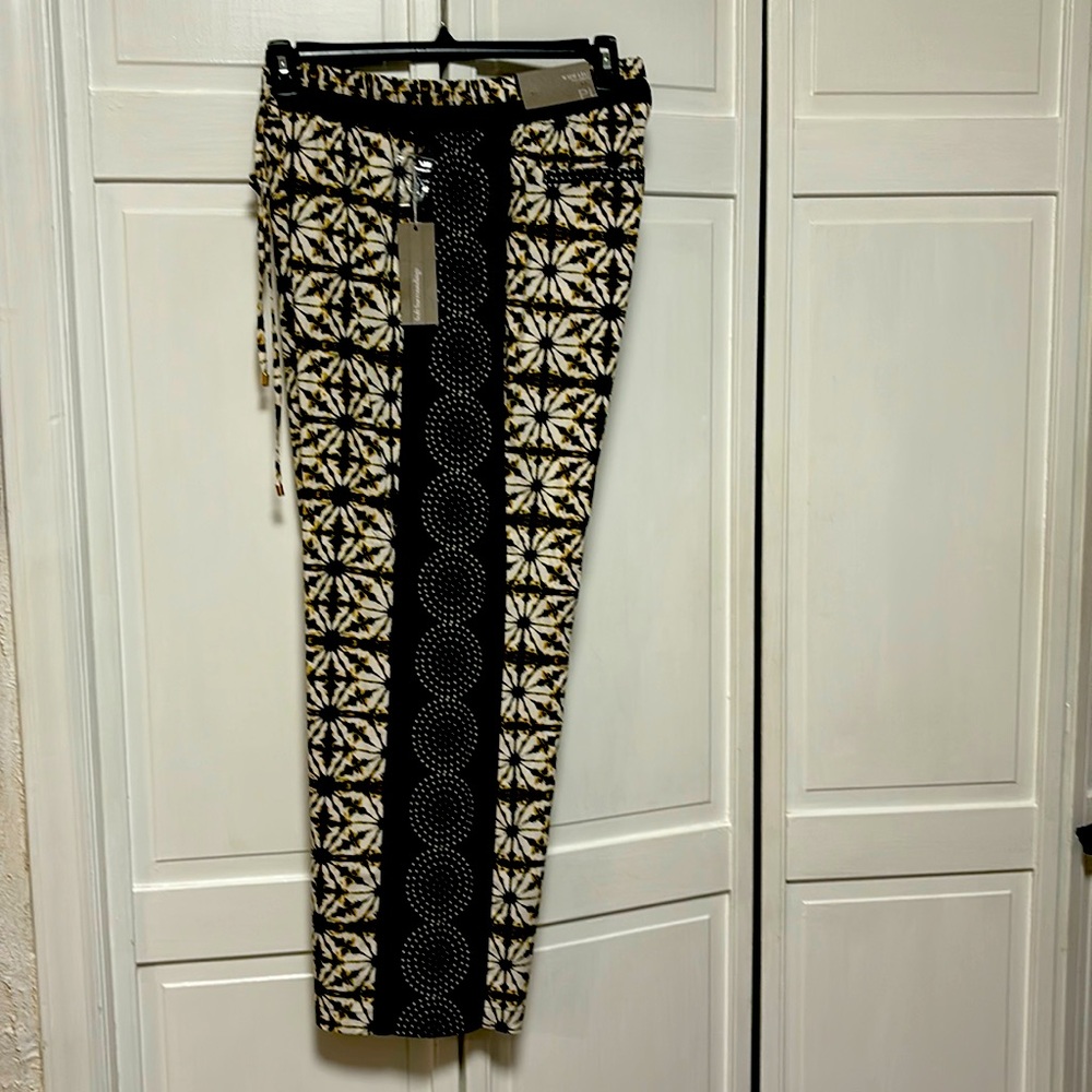 Soft Surroundings petite/ large lightweight patterned elastic waist pants NWT
